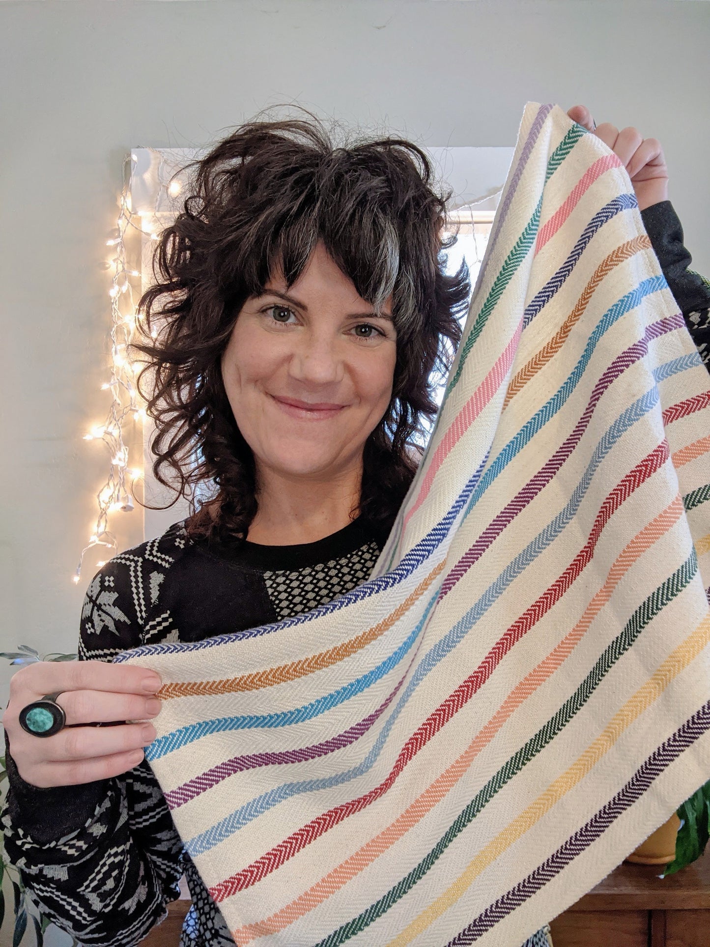 PAIR OF HANDMADE WOVEN TOWELS - CHOICE OF PATTERN
